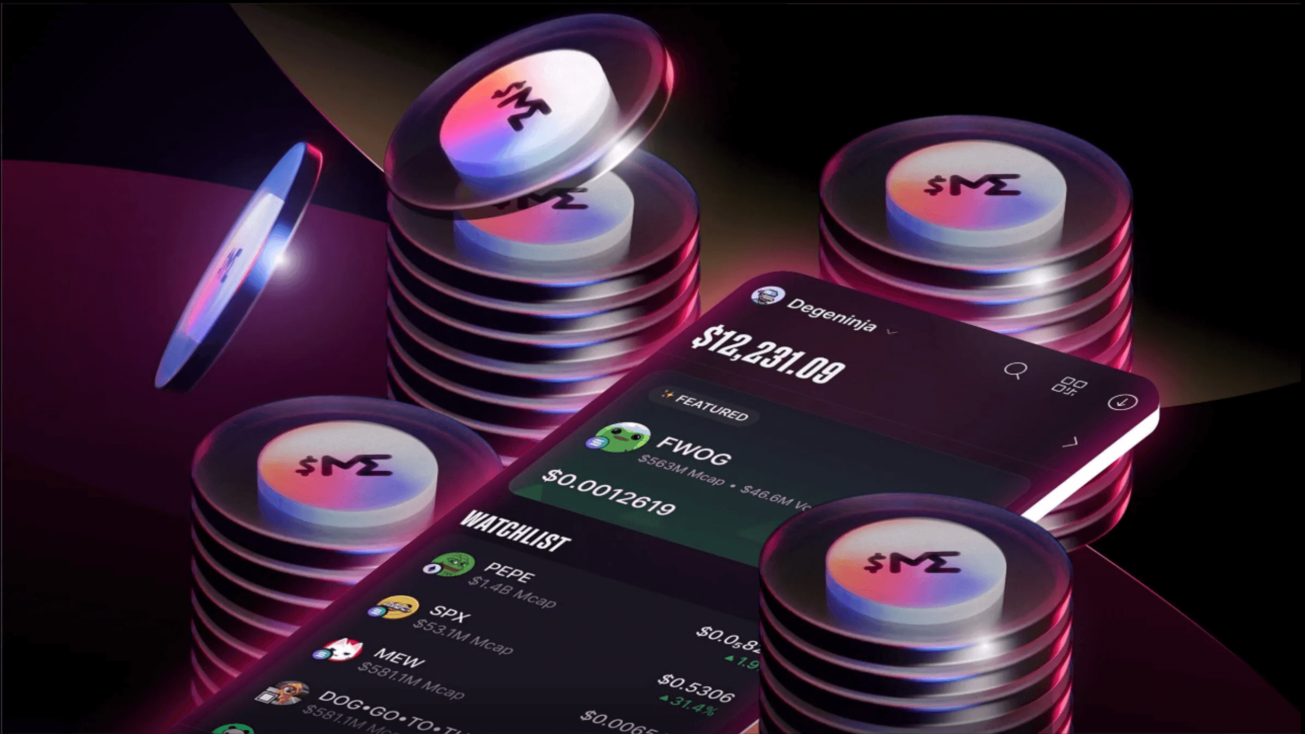 stacked $ME tokens
